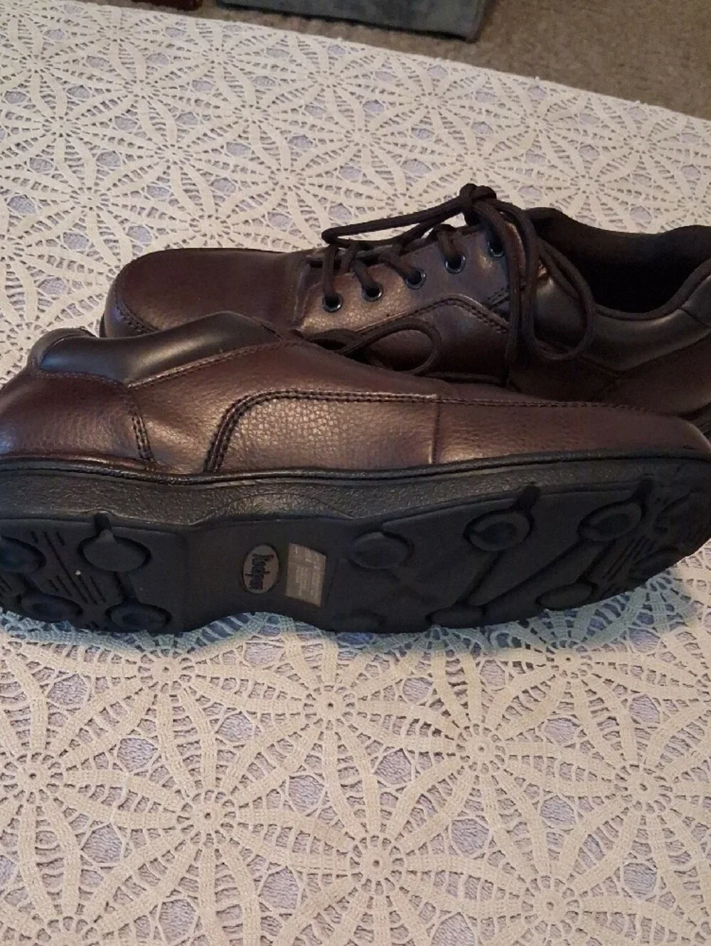 Rockport Brown Leather Lace-Up Casual Oxfords